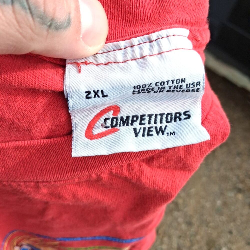 ​Vintage Jeff Gordon 24 NASCAR Shirt 2XL Competitors View Red Double Sided USA - Picture 3 of 15